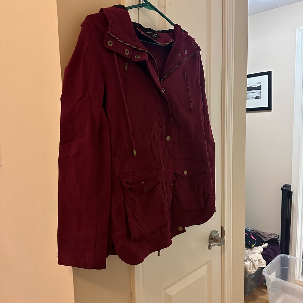 Jacket-dark red